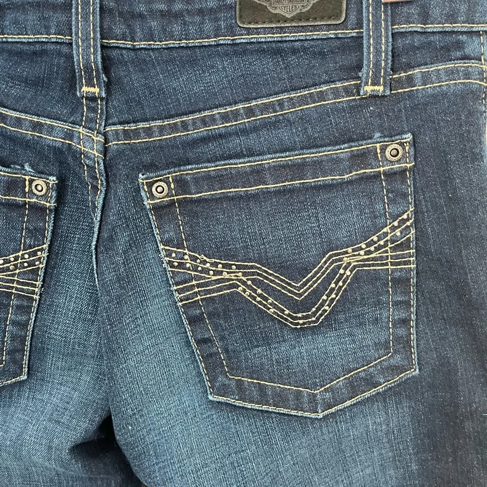 Harley-Davidson‎ Blue Straight Leg Jeans with Classic Design